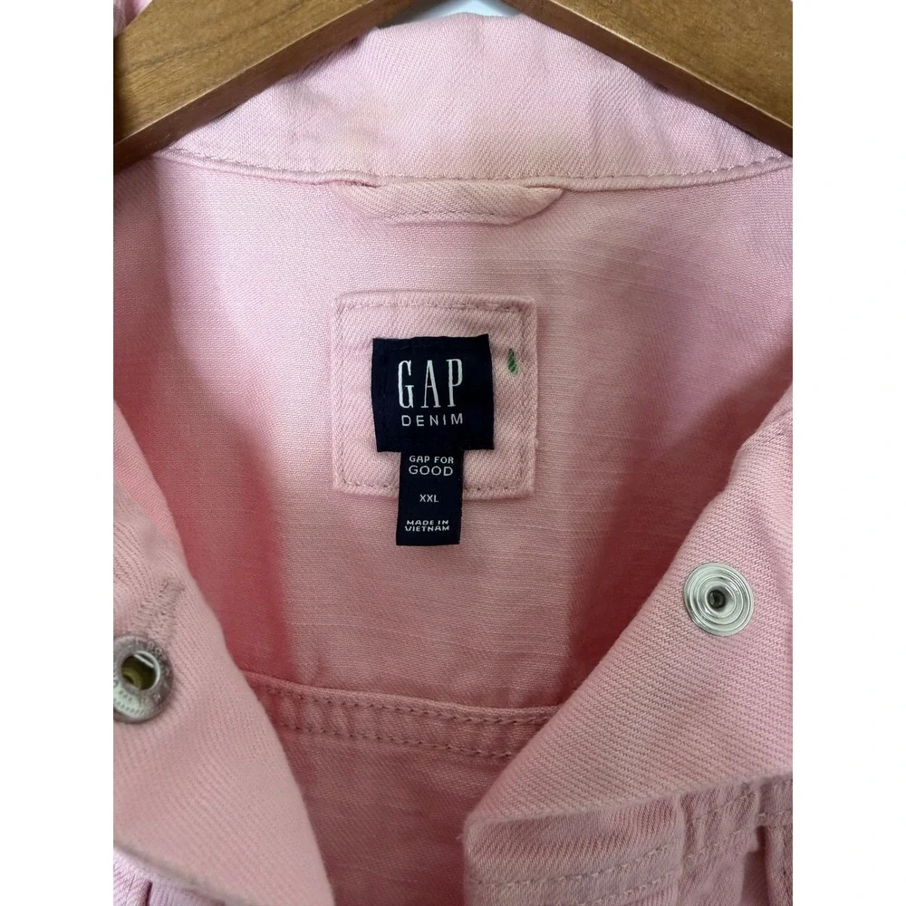 Gap Girls Pink Cotton Denim Trucker Jacket Cropped XXL 14-16 Retails $49.95